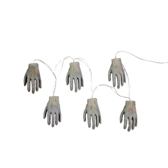 6ct. Skeleton Hands Halloween Light Set By Northlight in White | 4 ft | Michaels®